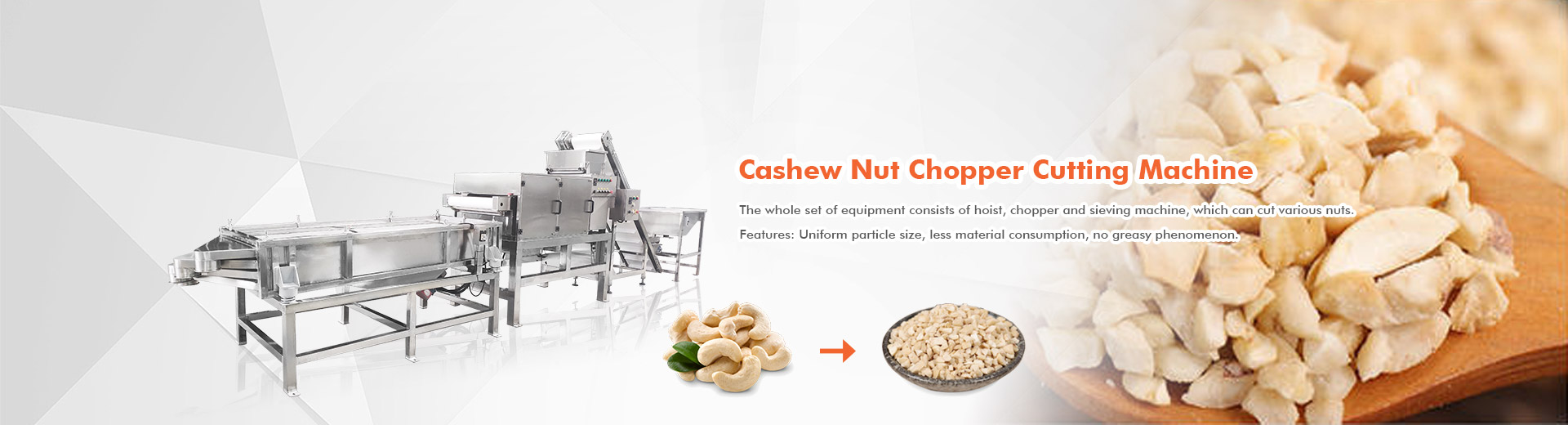 Cashew Nut Chopper Cutting Mach