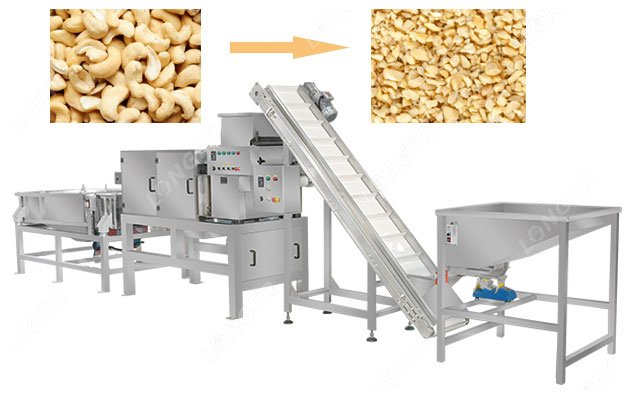 Large Scale Cashew Nut Chopping Crushing Machine