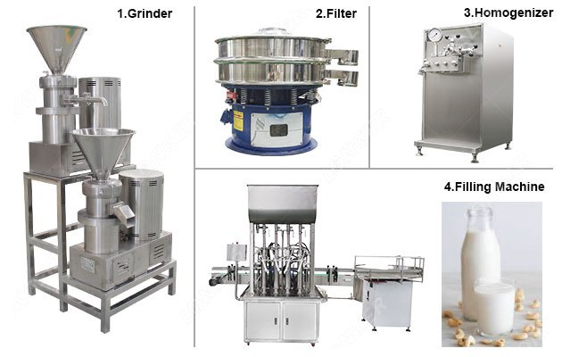 Full Set Cashew Nut Milk Production Line 200 kg/h