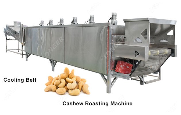 Continuous Salted Cashew Roasting Machine